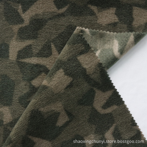 Recycled 100%Polyester Soft Handfeeling Disruptive Pattern Aop Polar Fleece Fabric for Garments Military Suits